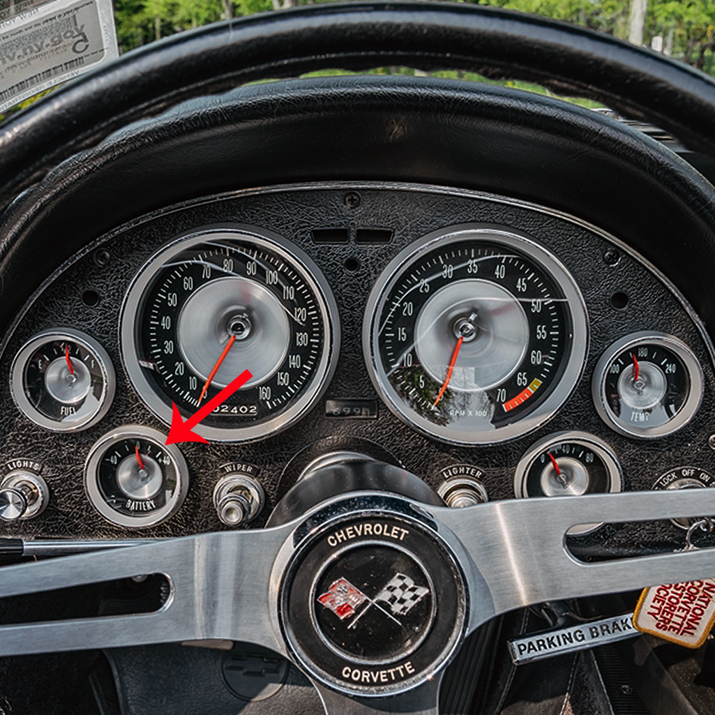 C2 1963 Corvette Ammeter Gauge -40 / +40