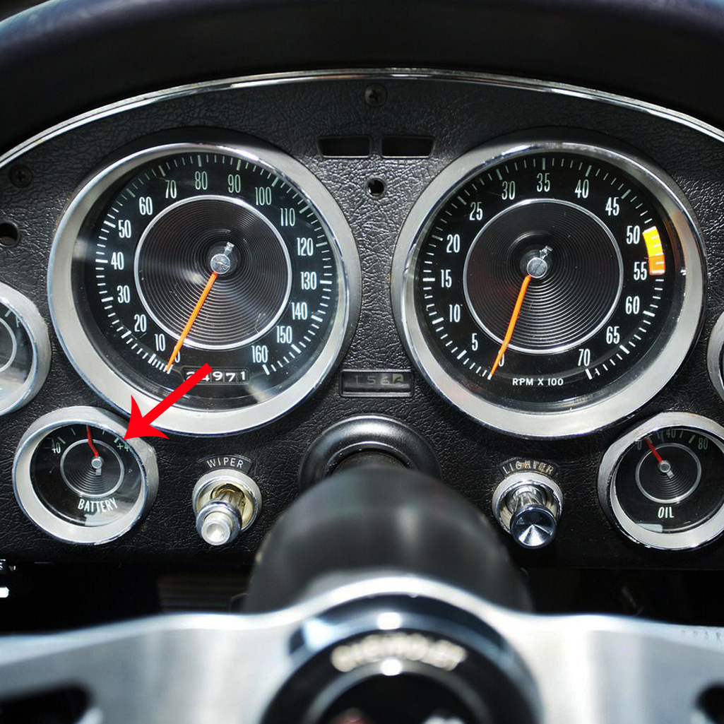 C2 1964 Corvette Ammeter Gauge -40 / +40