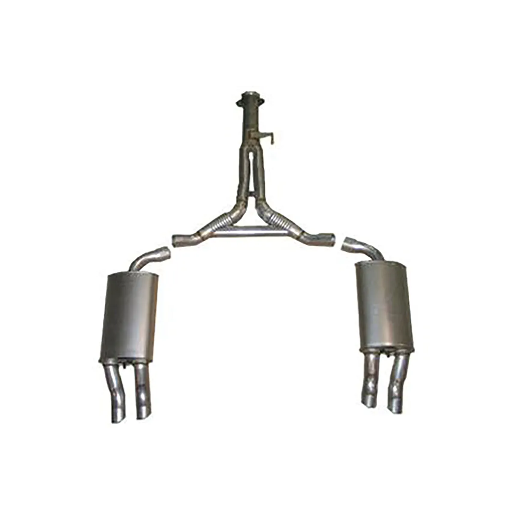 Corvette Exhaust System Cat Back W/Reproduction Mufflers: 1986-1990