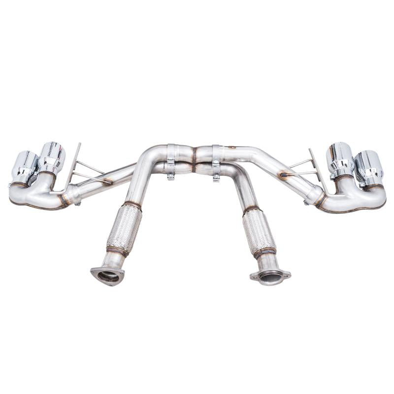 Corvette C8 AWE Tuning Track Edition Exhaust - Quad Chrome Silver Tips