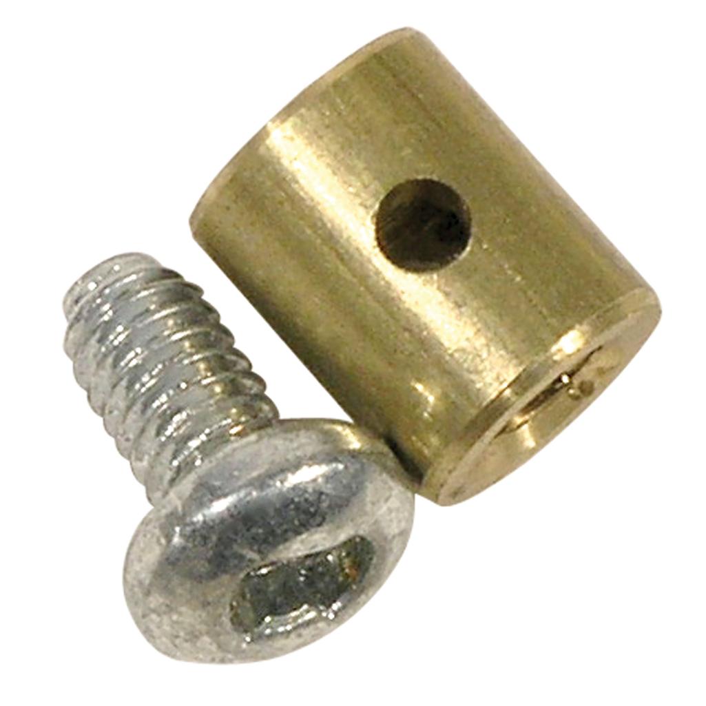 C1 1953-1962 Corvette Hood Cable Stop, Brass W/Screw