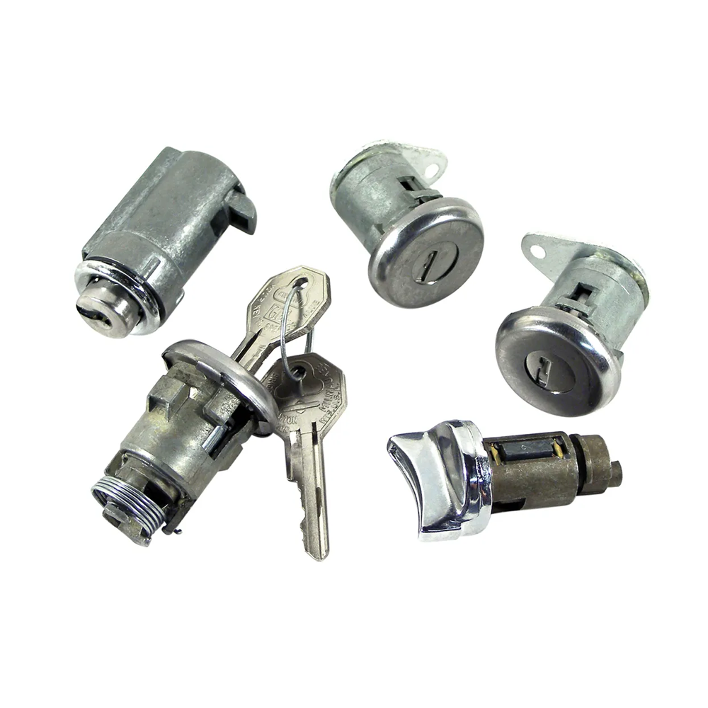 C1 1961-1962 Corvette Lock Set - Ignition, Doors, Glove Box and Trunk