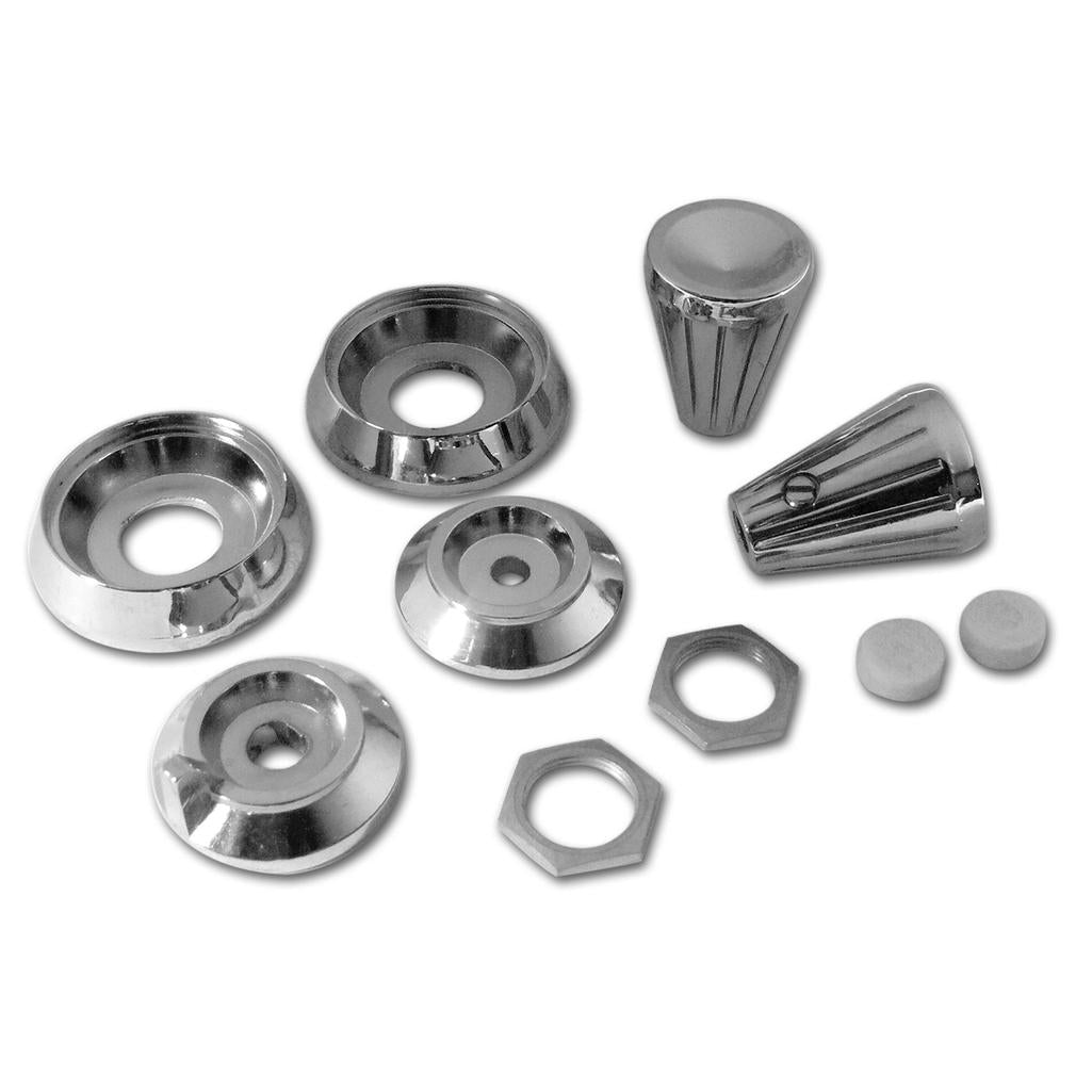 C1 1961-1962 Corvette Radio Knob & Backplate Set