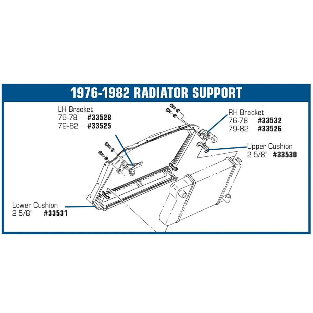 C3 1979-1982 Corvette Radiator/Fan Shroud Upper Support Bracket