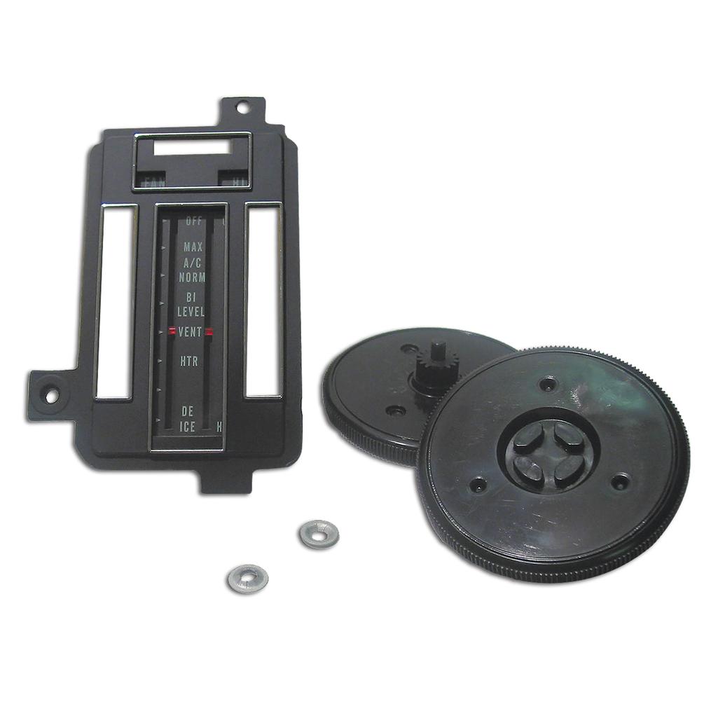 C3 1969-1971 Corvette Heater/Air Conditioning Control Faceplate Kit, W/Air Conditioning