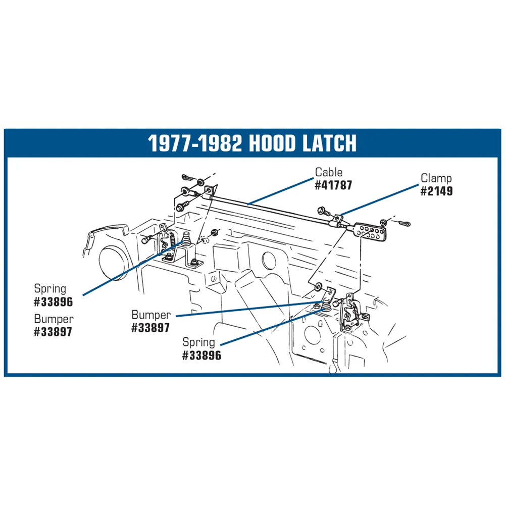 C3 1977-1982 Corvette Hood Latch Pop-Up Spring Bumper