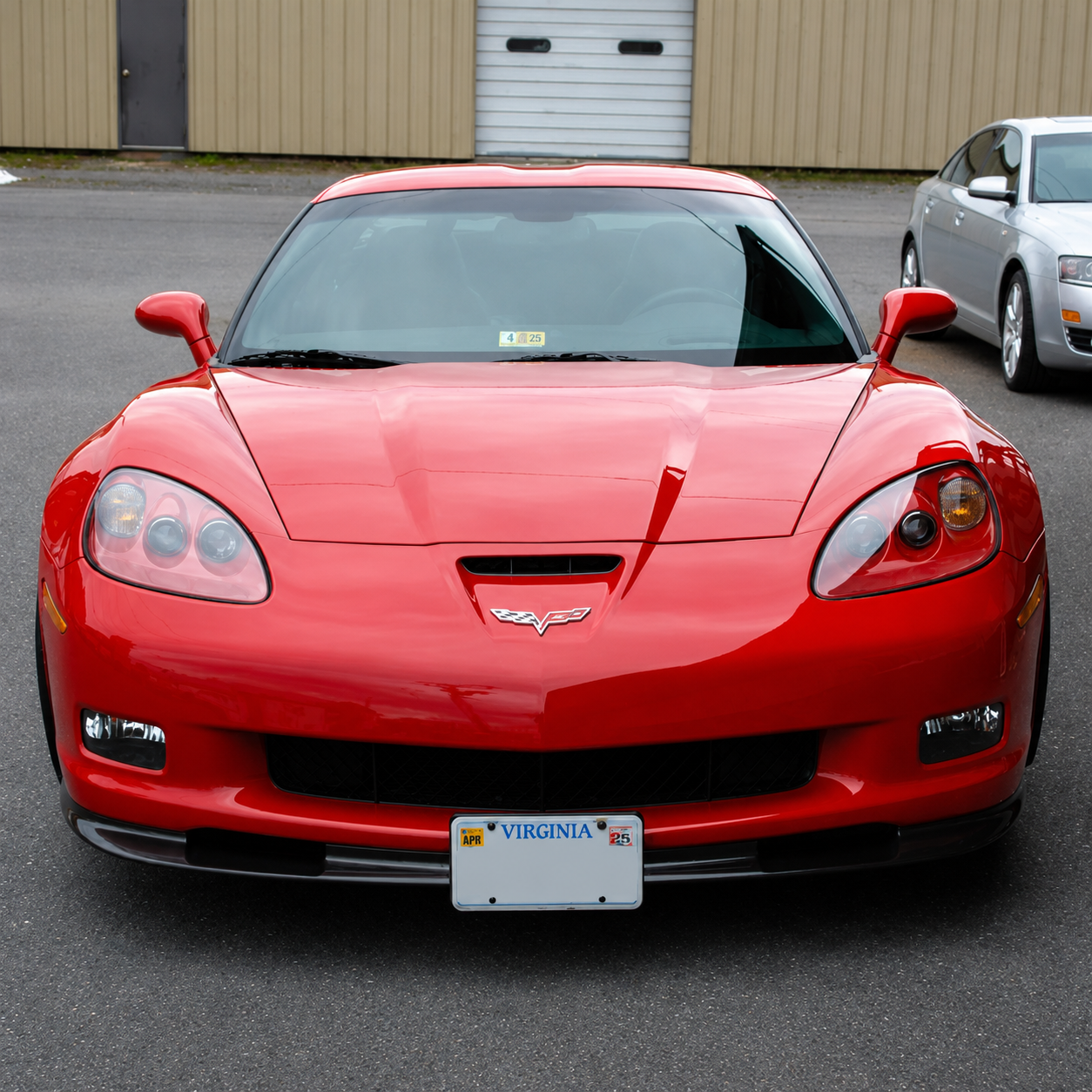 Corvette Show & Go - Front License Plate Frame - Powered : 2006-2013 C6 Z06, Grand Sport