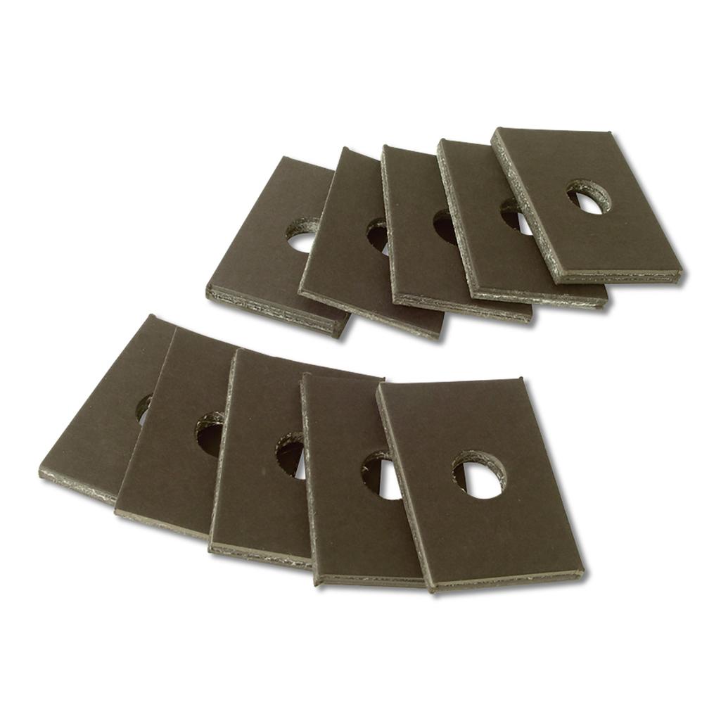 C1 1953-1962 Corvette Body Mount Shims, Cardboard 10 Piece