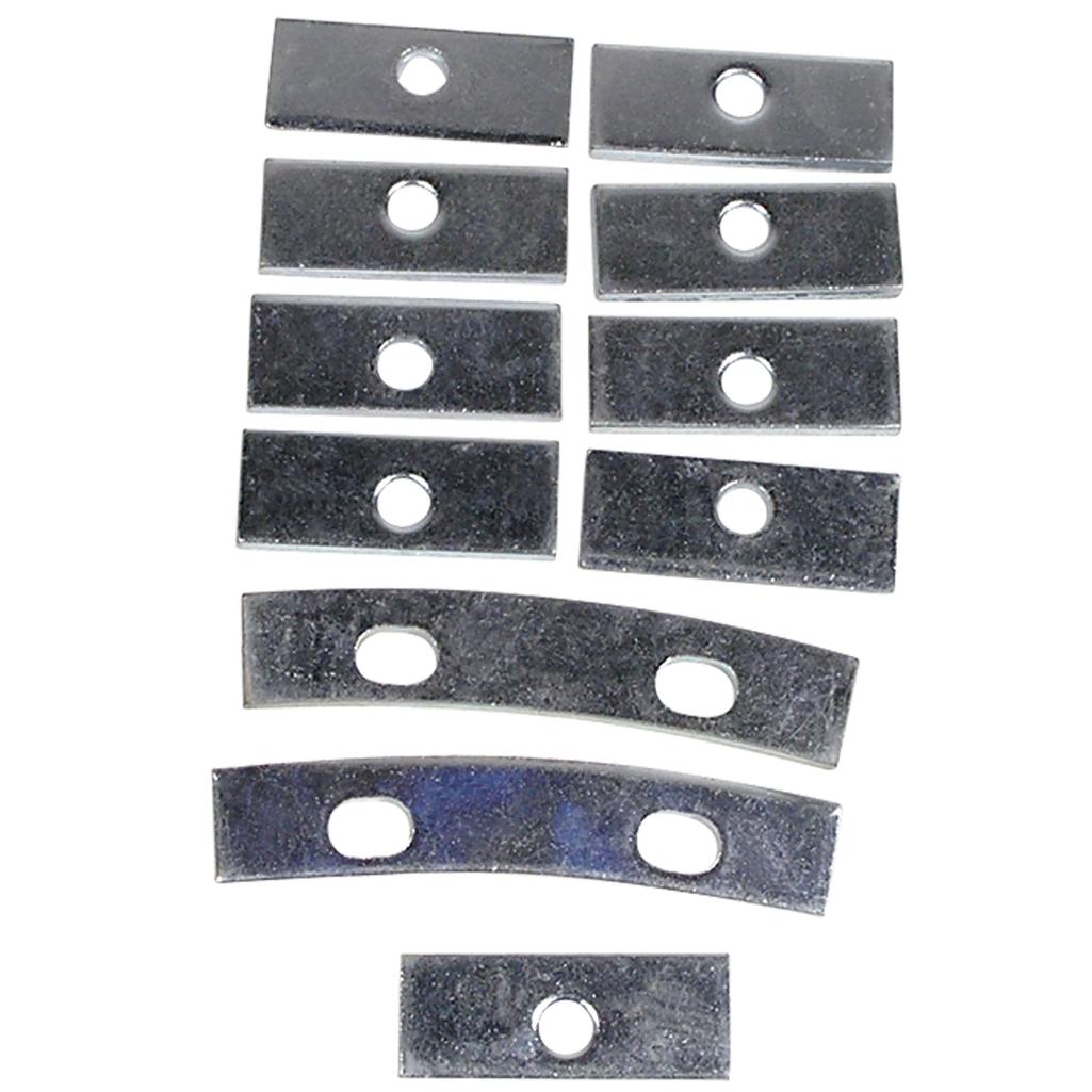 C1 1953-1957 Corvette Grille Oval Mount Retainer Plates, 11 Piece