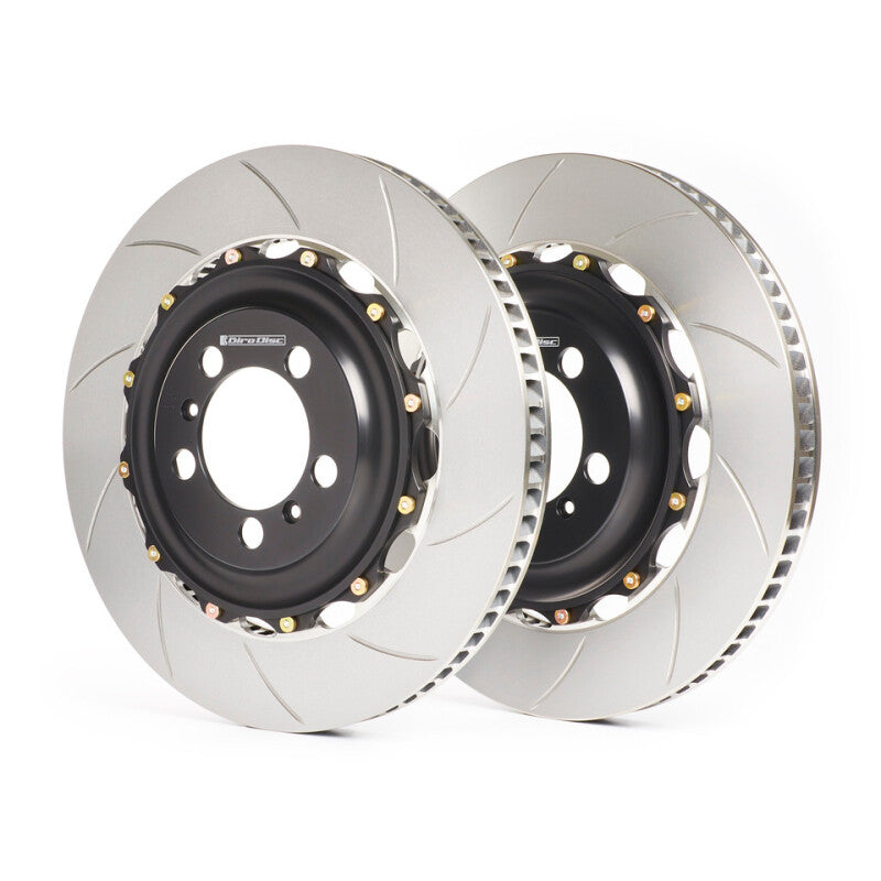 GiroDisc Corvette Z06 C8 Slotted Front Rotors with Z07 CCM – Iron Pad Shape Compatibility