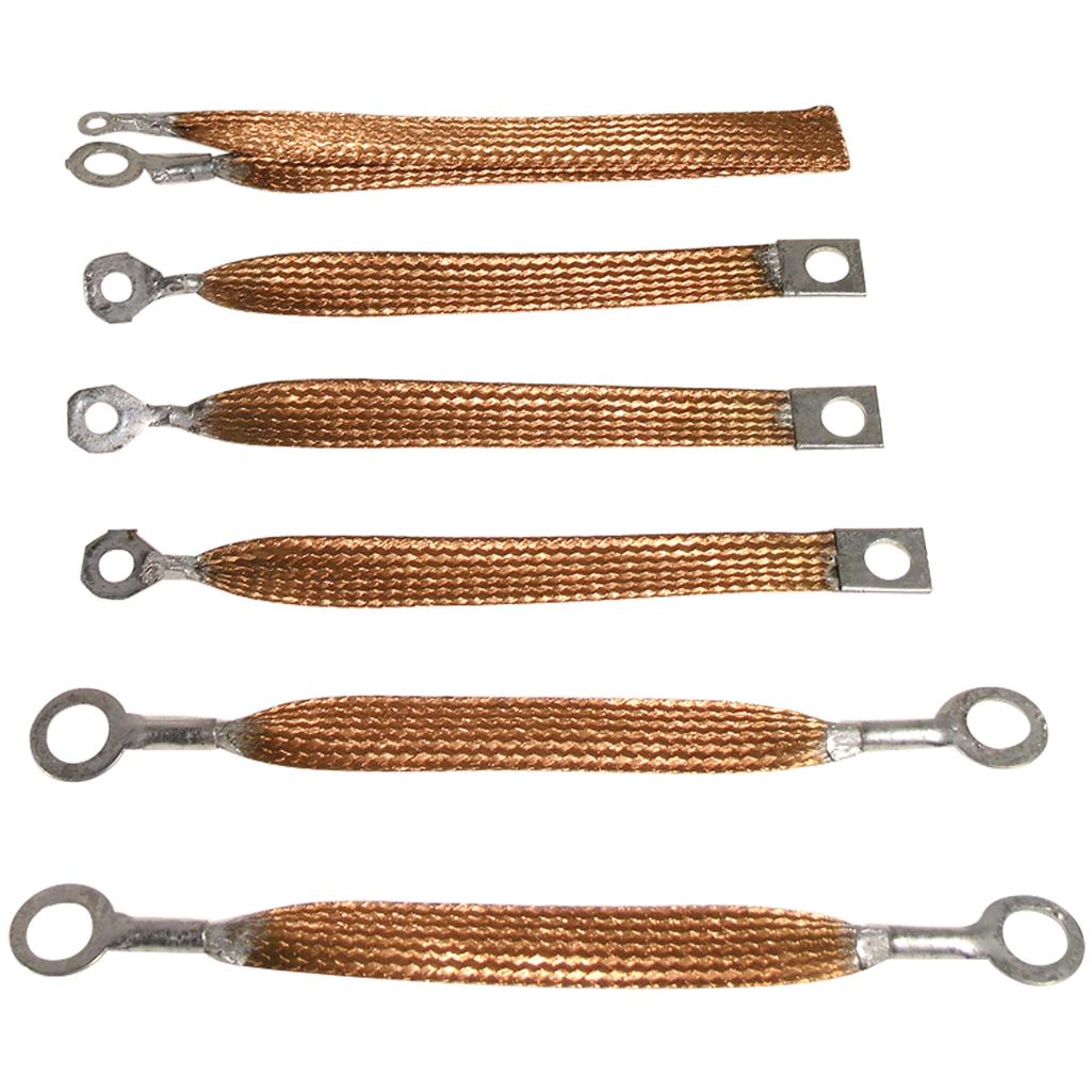 C1 1962 Corvette Radio Ground Straps, 8 Piece Set