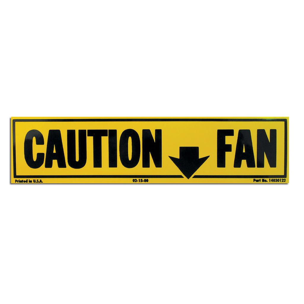 C3 1981-1982 Corvette Decal, Fan Shroud Caution