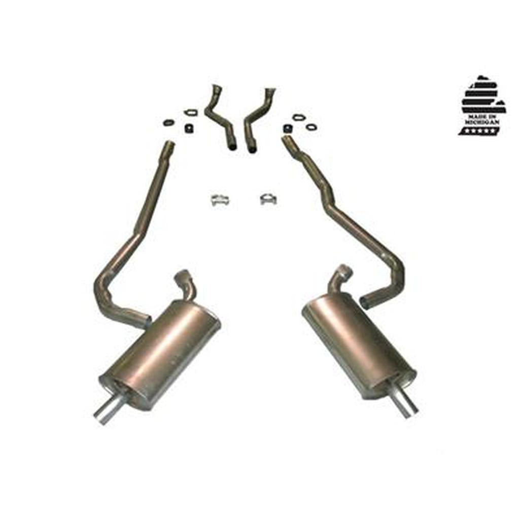C3 1969 Corvette Exhaust System - 427 Auto 2.5 To 2 Inch W/Separate Secondary Pipe & Mufflers