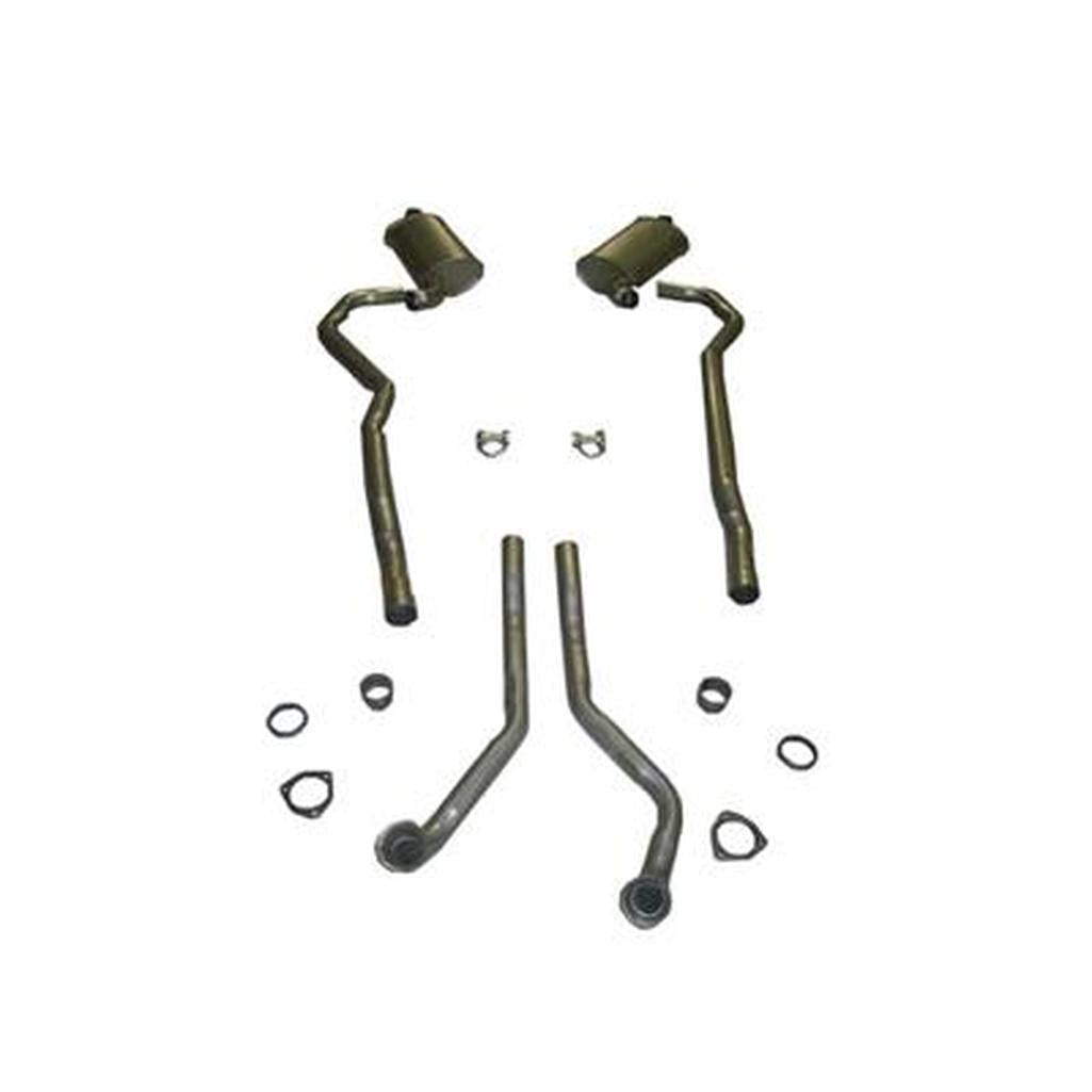 C3 1969 Corvette Exhaust System - 427 Auto 2.5 To 2 Inch W/Separate Secondary Pipe & Mufflers