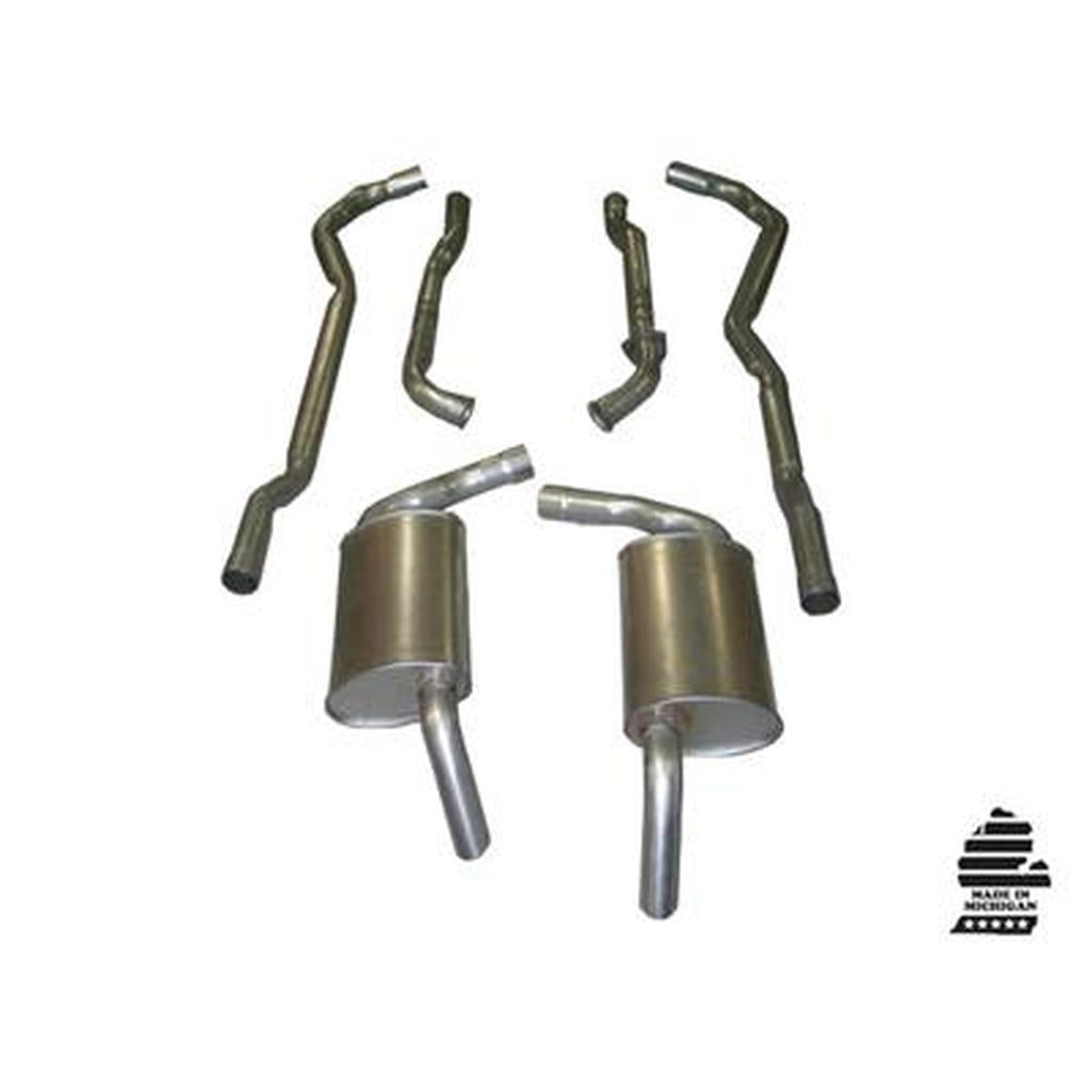 C3 1974 Corvette Exhaust System - 454 4-Speed 2.5 Inch W/Low Profile Mufflers