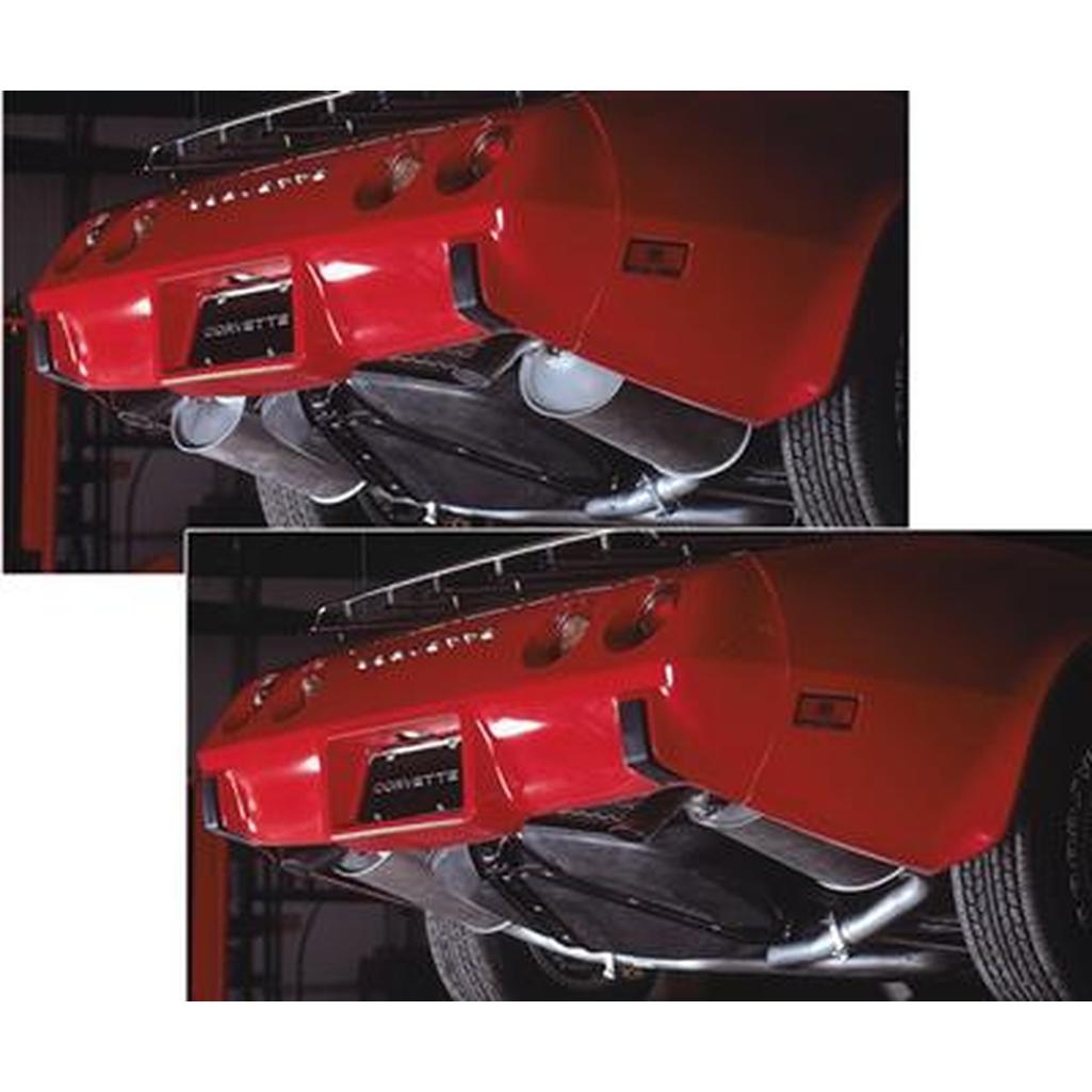 C3 1974 Corvette Exhaust System - 454 4-Speed 2.5 Inch W/Low Profile Mufflers