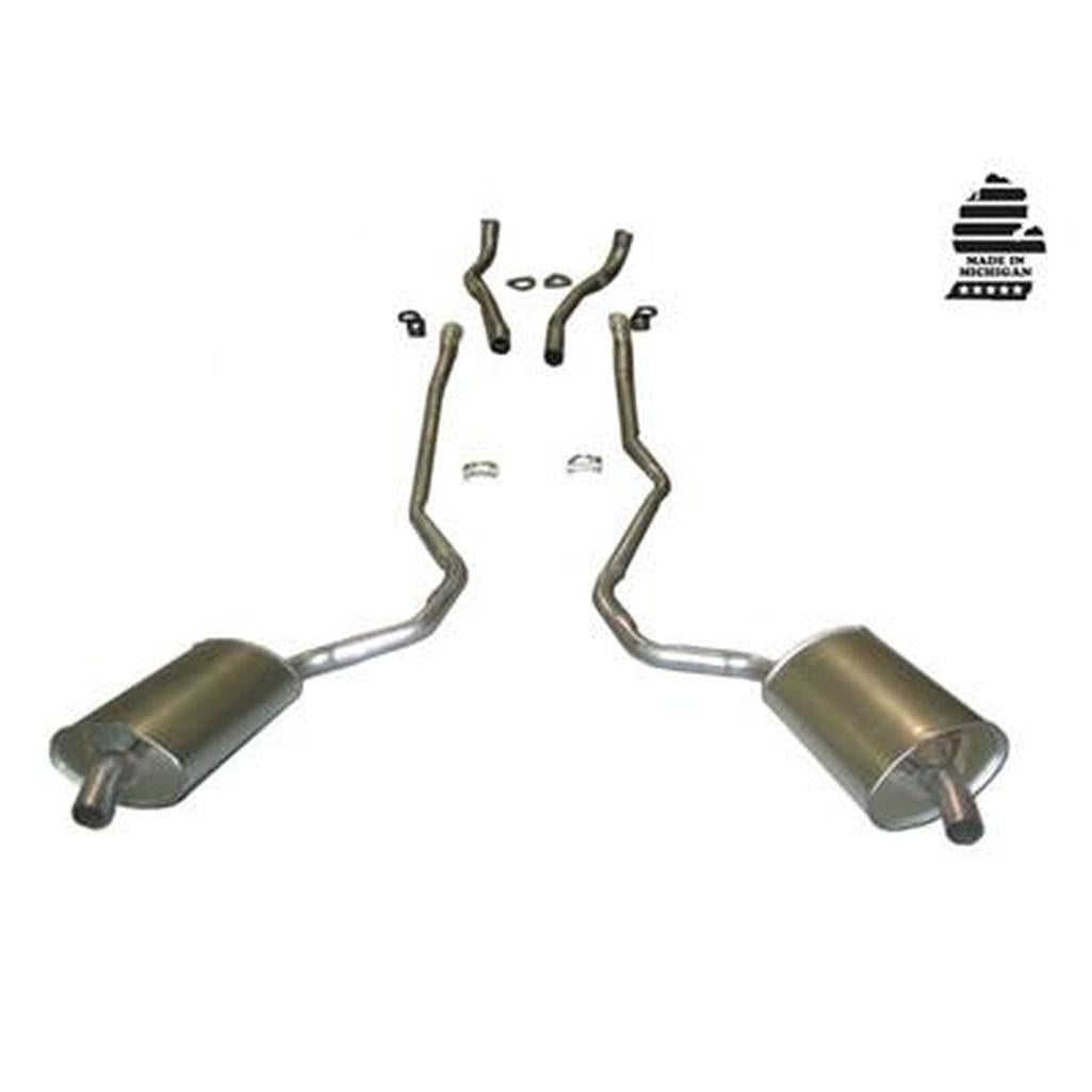 C3 1968 Corvette Exhaust System - 427 Automatic 2.5 Inch W/Welded Secondary Pipe & Mufflers
