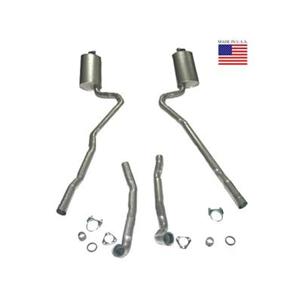 C3 1968 Corvette Exhaust System - 427 Automatic 2.5 Inch W/Welded Secondary Pipe & Mufflers