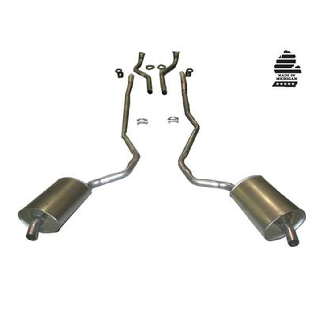 C3 1969 Corvette Exhaust System - 427 4-Speed 2.5 To 2 Inch W/Welded Secondary Pipe & Mufflers