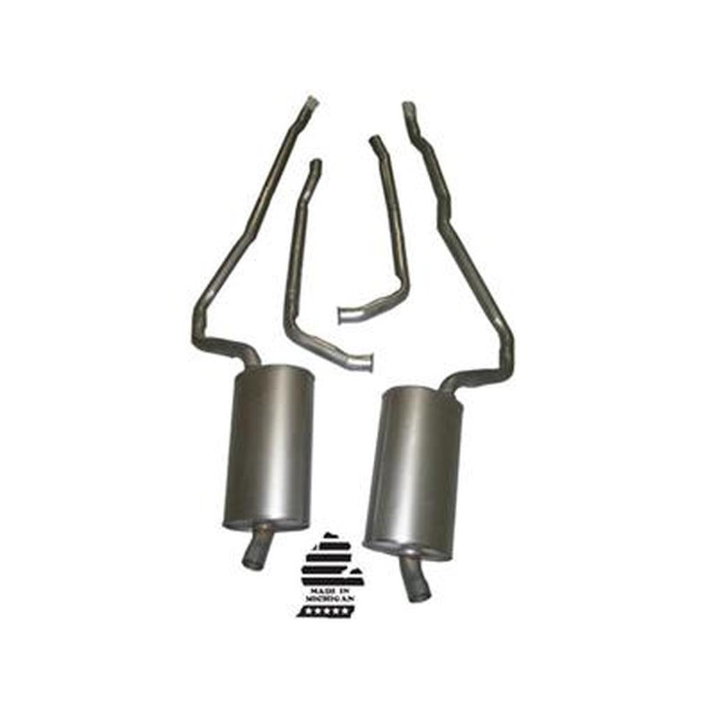 C3 1973 Corvette Exhaust System - 350 Automatic 2 Inch-Welded Pipe & Mufflers