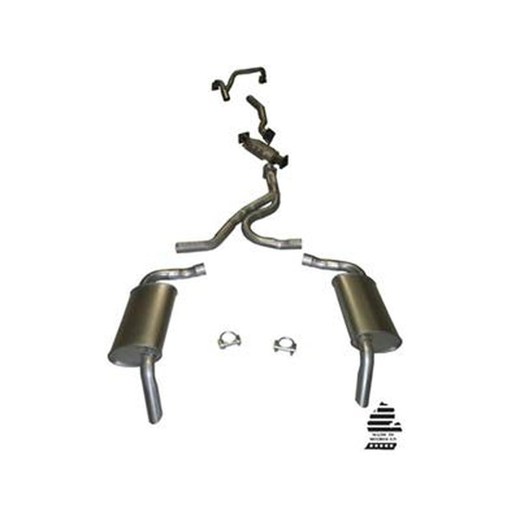 C3 1975-1976 Corvette Exhaust System - W/A.I.R, - Low Profile Mufflers