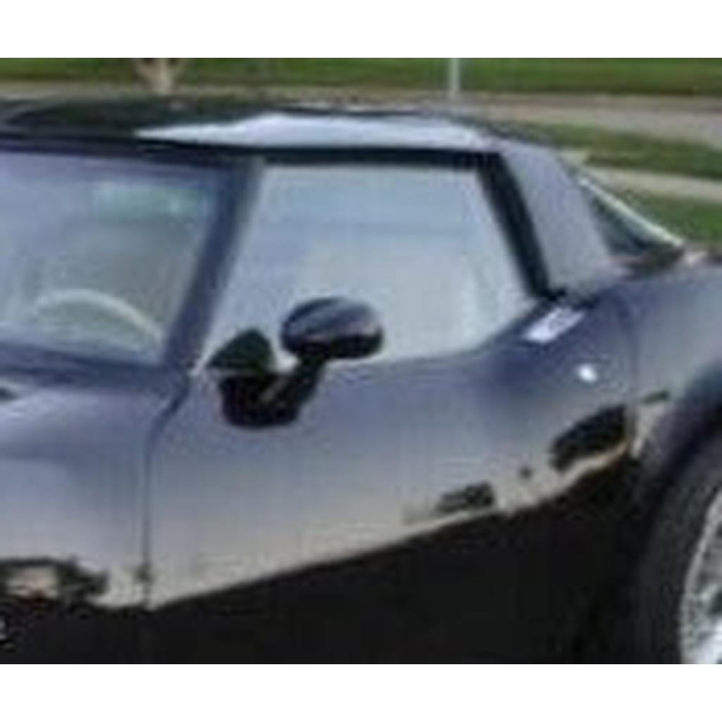 C3 1975-1982 Corvette Date Coded Replacement Coupe Door Glass - Green Tint, LH - Soft Ray Green Tint