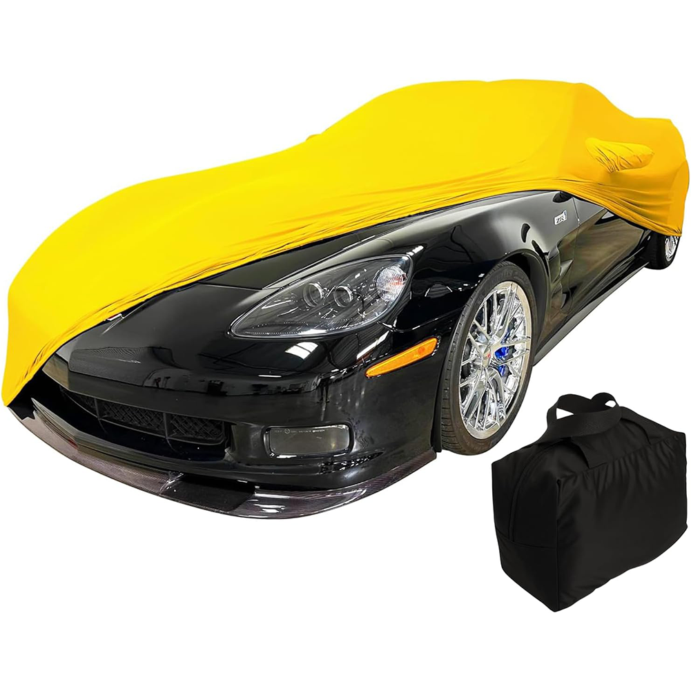Corvette Ultraguard Stretch Satin Car Cover - Yellow - Indoor :  2005-2013 C6, Z06, ZR1, Grand Sport