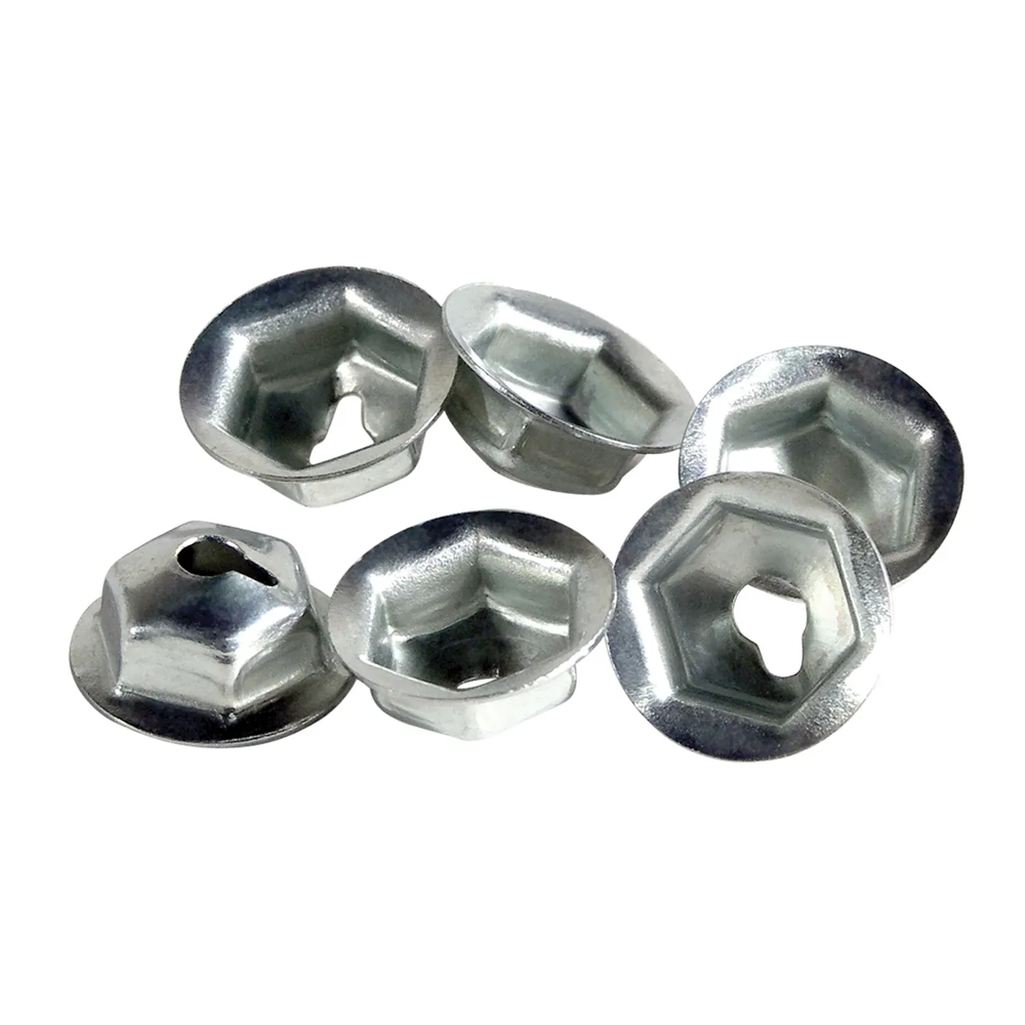 C2 1963-1967 Corvette Windshield Top Molding Retainer Nuts - Convertible - 6Pc