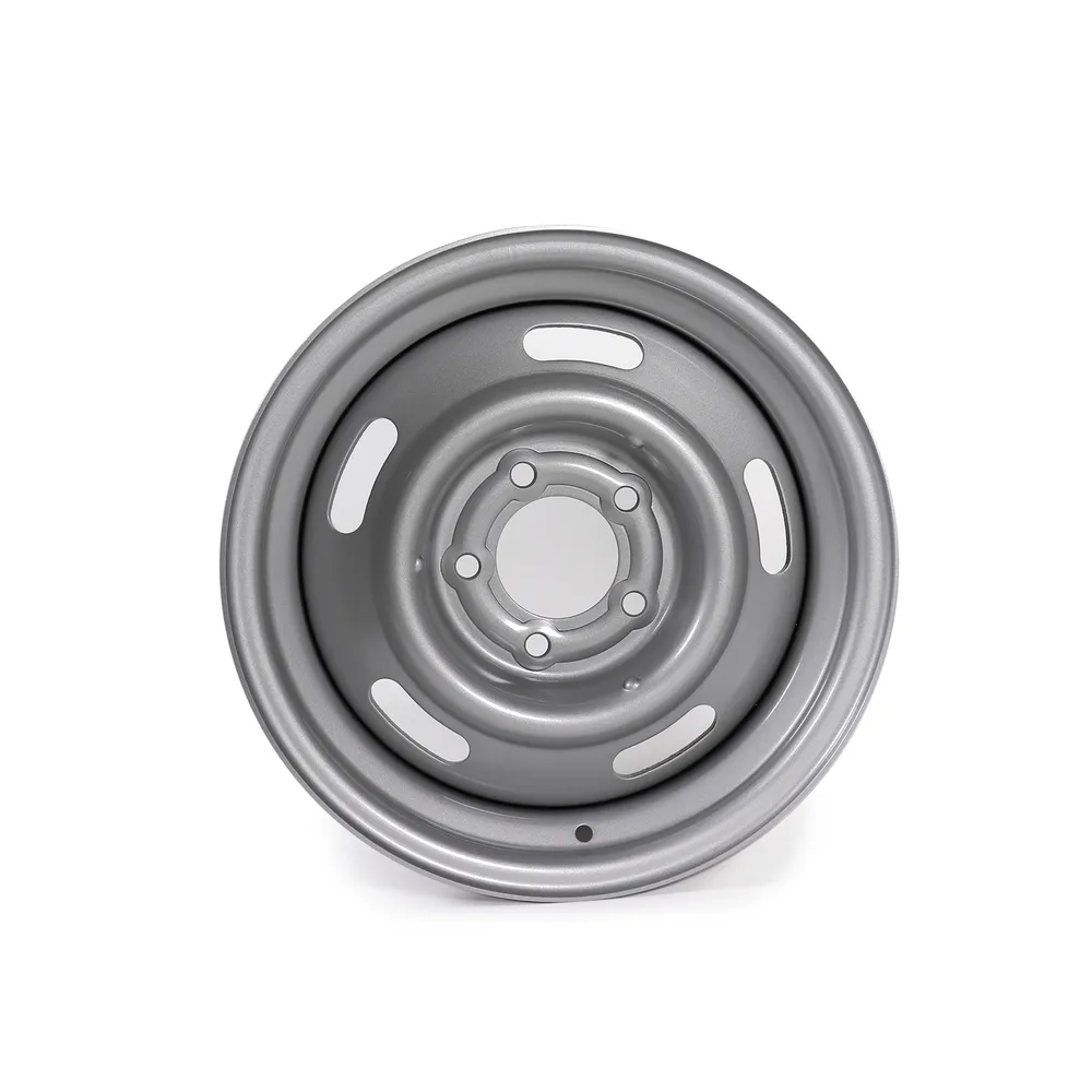 C2 1963-1967 Corvette Rally Wheel 15 X 6 Silver Powder Coat