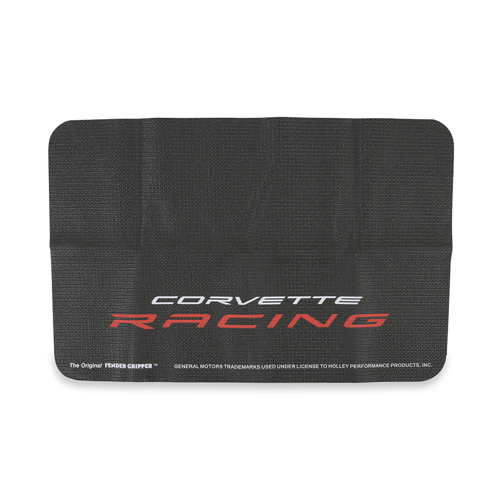 Corvette Original Fender Gripper Mat with Corvette Racing Logo - 34" X 22" : Black