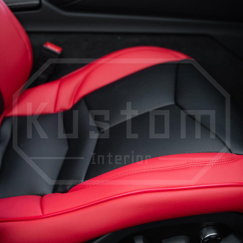 Corvette Custom Leather Seat Covers - GT1 Standard Seats : 2020-2026 C8 Stingray, Z51, Z06
