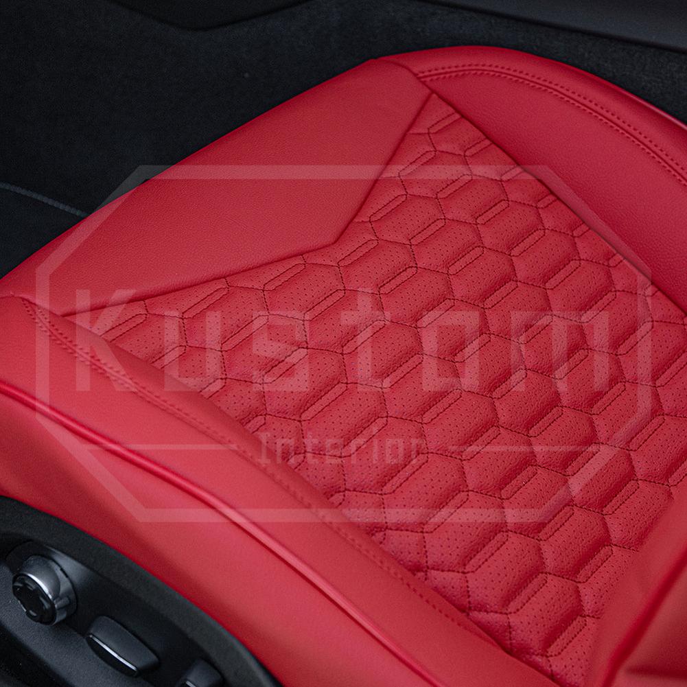 Corvette Custom Leather Seat Covers - GT1 Standard Seats : 2020-2026 C8 Stingray, Z51, Z06