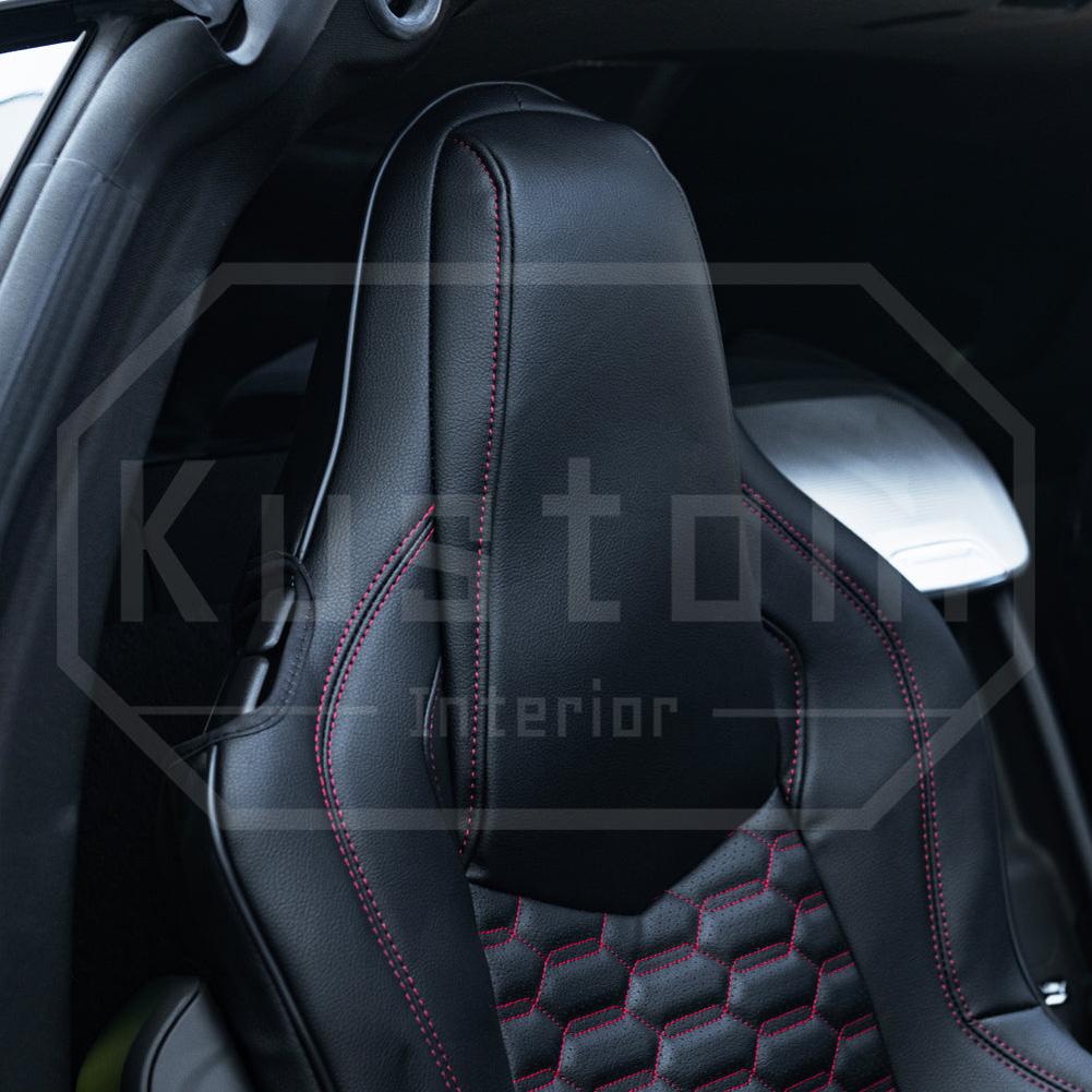 Corvette Custom Leather Seat Covers - GT1 Standard Seats : 2020-2026 C8 Stingray, Z51, Z06
