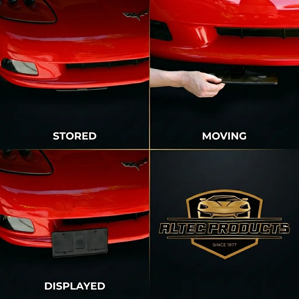 Corvette Show & Go Front License Plate Frame - Non-Motorized: 1997-2013 C5, C6