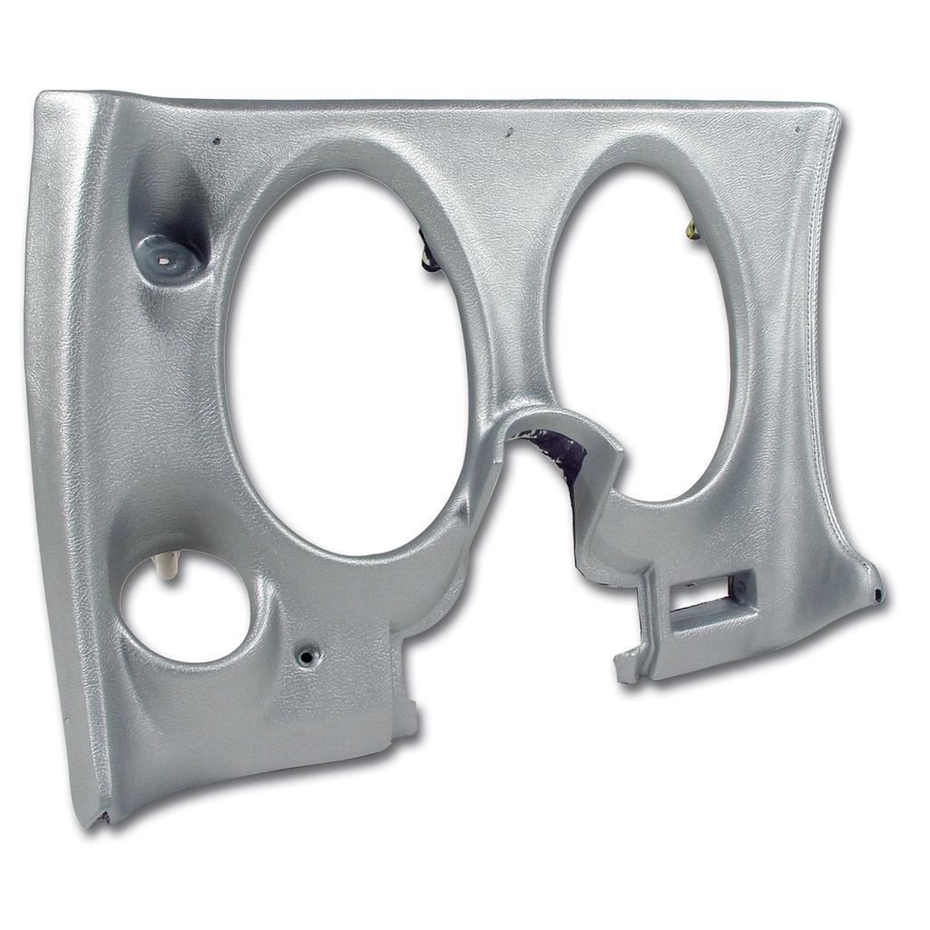 C3 1974-1975 Corvette Upper & Lower Dash Pad Set - Silver - With Lower A/C Vent Cutout
