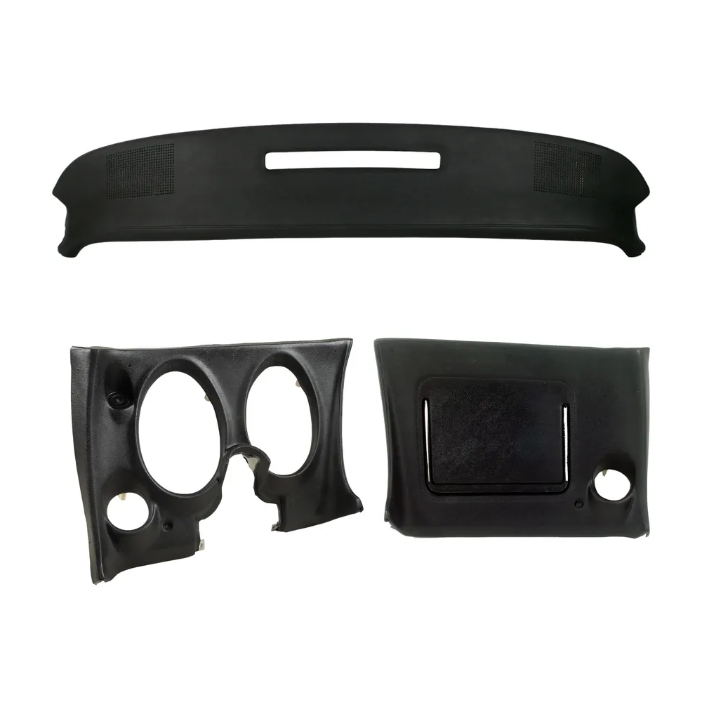 C3 1977 Corvette Upper & Lower Dash Pad Set W/O Lower A/C Vent Cutout