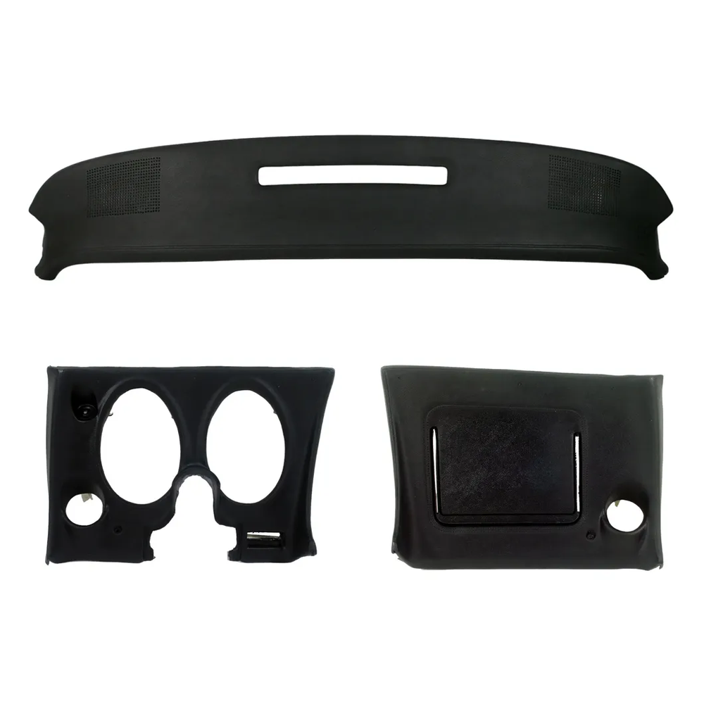 C3 1977 Corvette Upper & Lower Dash Pad Set with Lower A/C Vent Cutout
