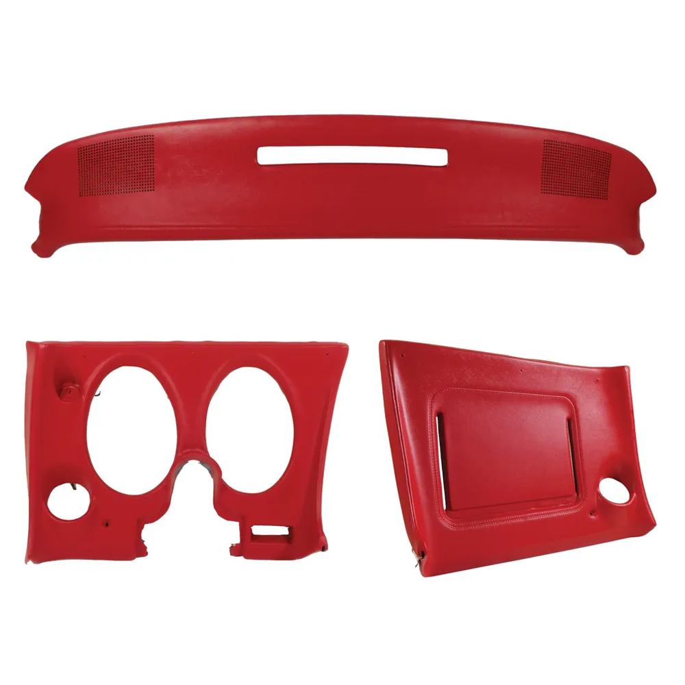 C3 1977 Corvette Upper & Lower Dash Pad Set with Lower A/C Vent Cutout