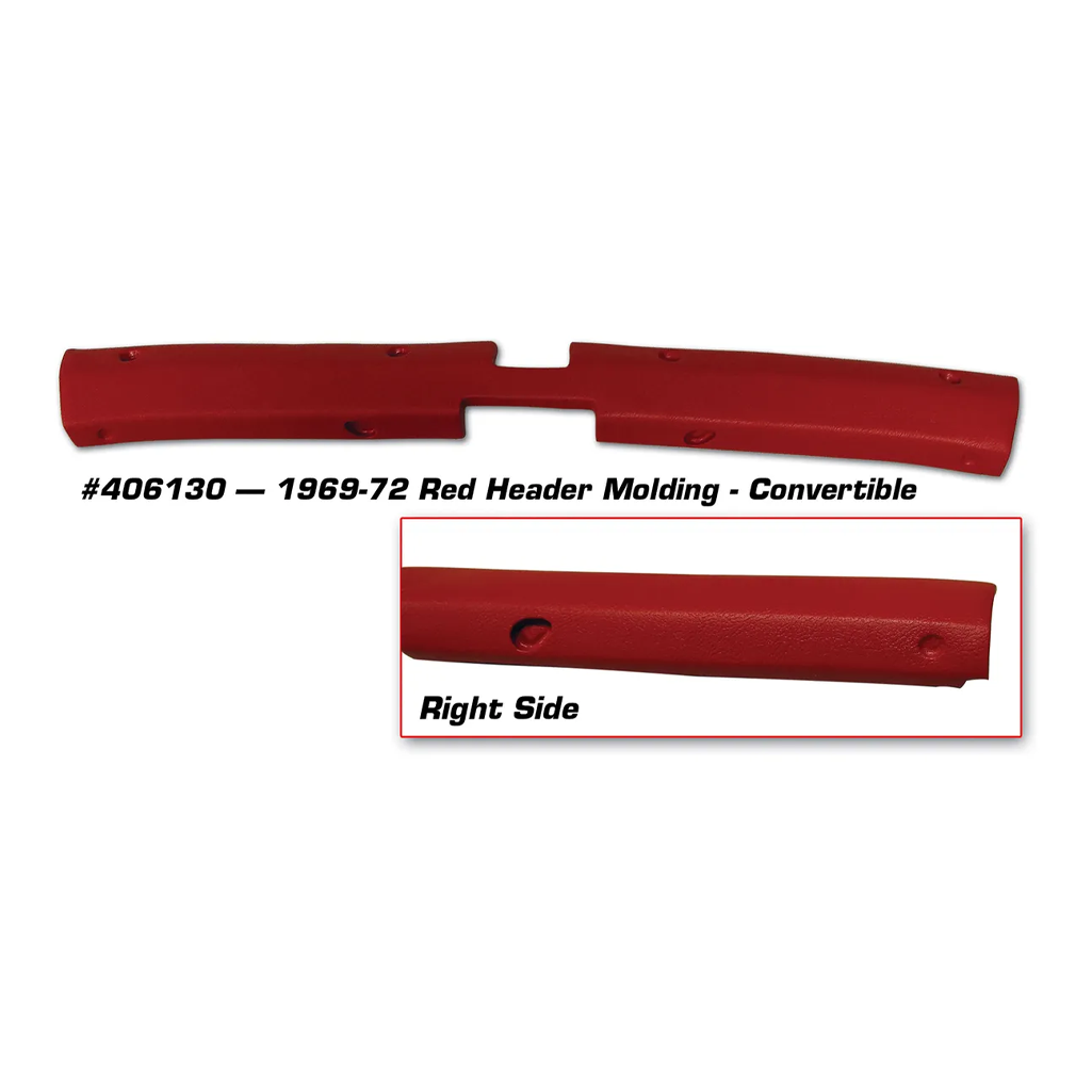 C3 1969-1972 Corvette Header Molding - Convertible