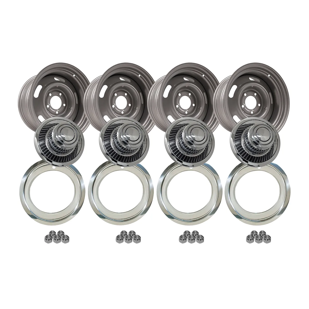 C3 1969-1982 Corvette Rally Wheel Set - Replacement