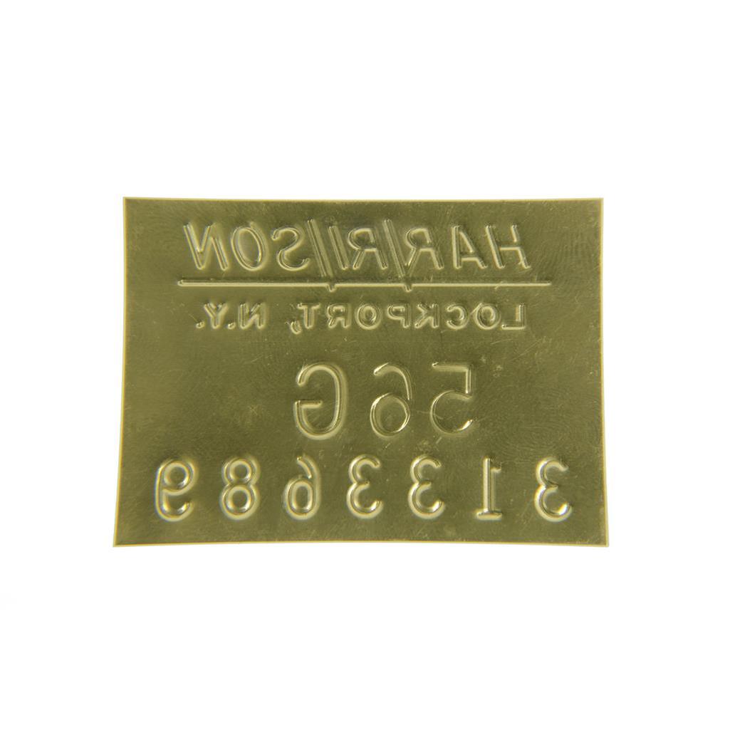 C1 1953-1960 Corvette Radiator Id Plate, Brass Dated