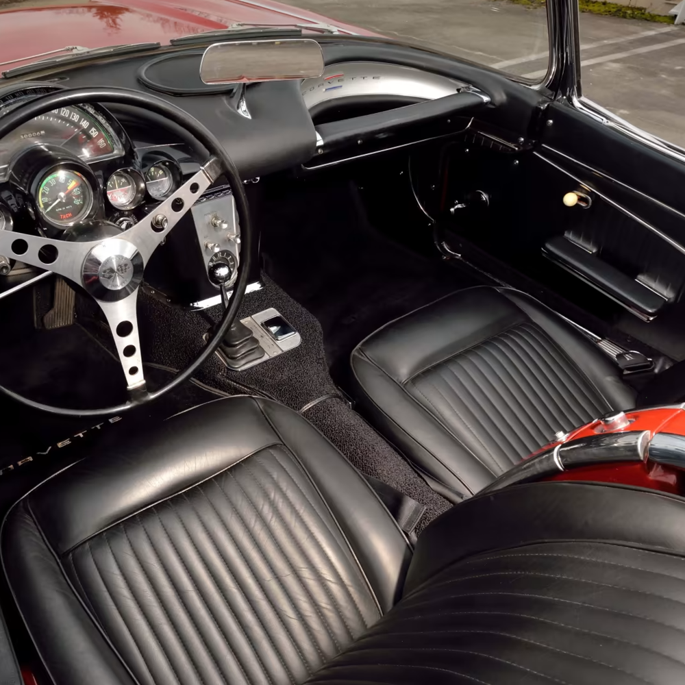 C1 1962 Corvette Leather Seat Covers - Pair
