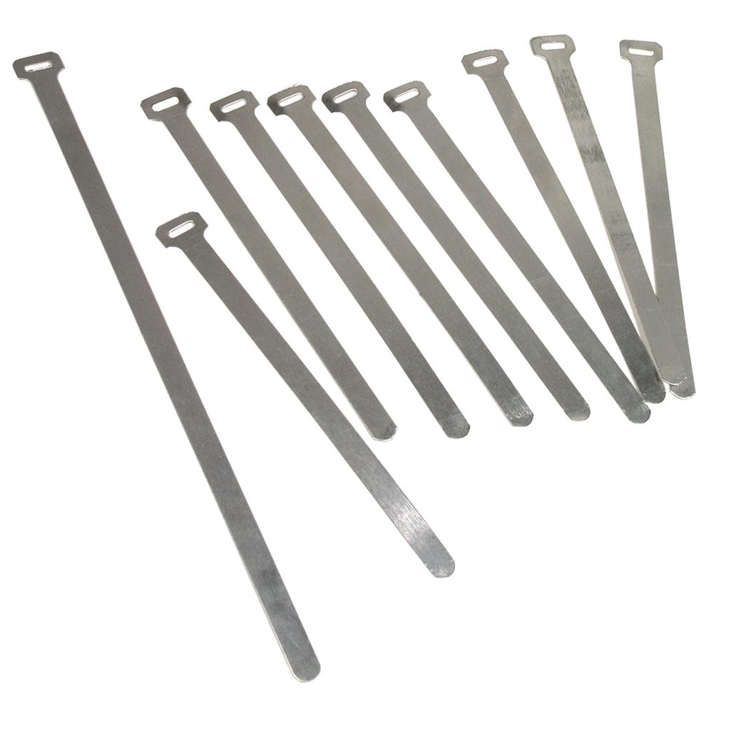 C1 1961-1962 Corvette Heater Hose Tie Strip Kit, Aluminum 10 Piece