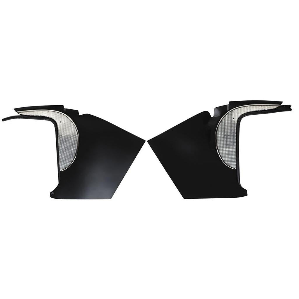 C1 1960 Corvette Deluxe Kick Panels W/Metal Insert & Trim - Black