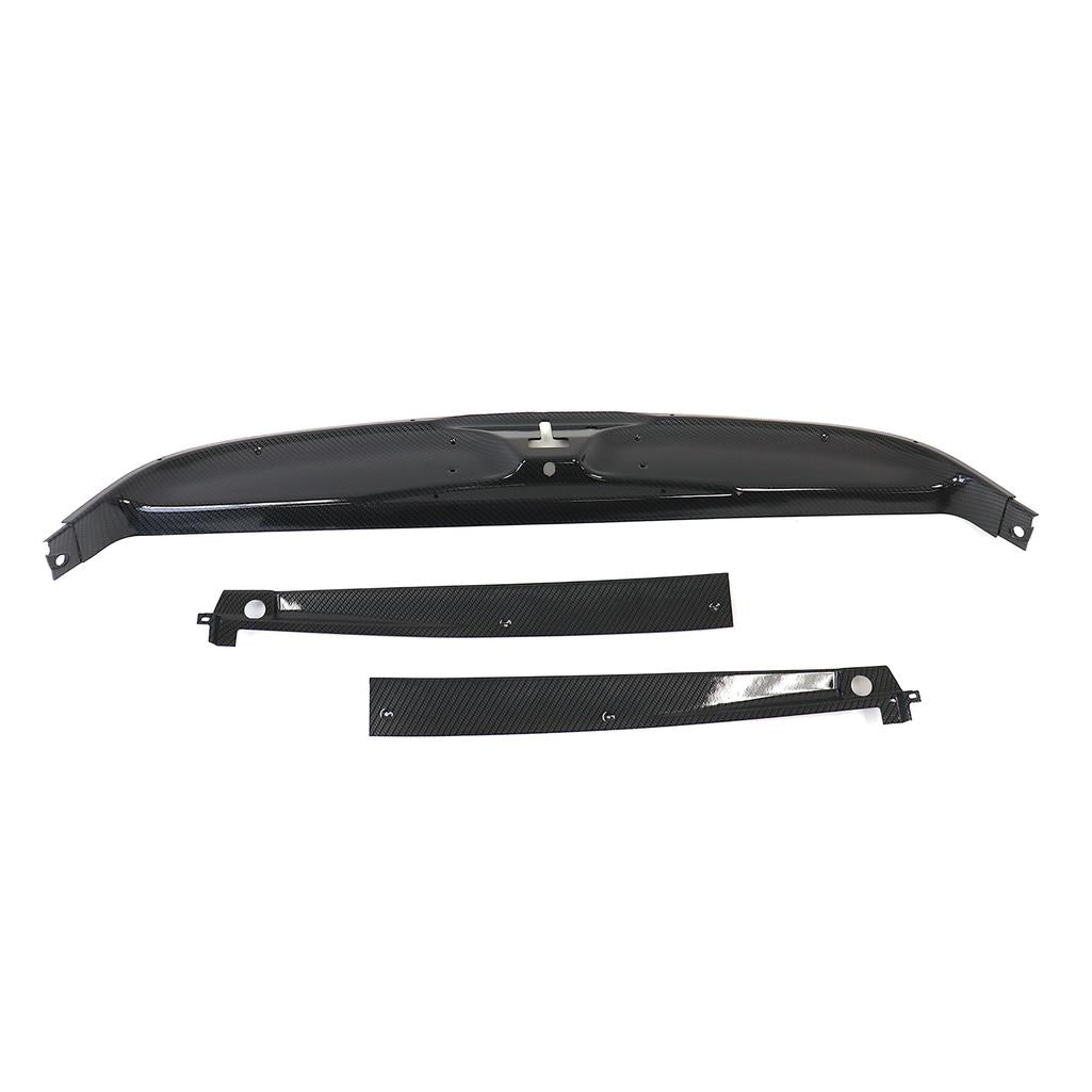 C4 1984-1996 Corvette Hydro Carbon Fiber Rear Deck Trim - 3 Piece Set - Gloss Finish