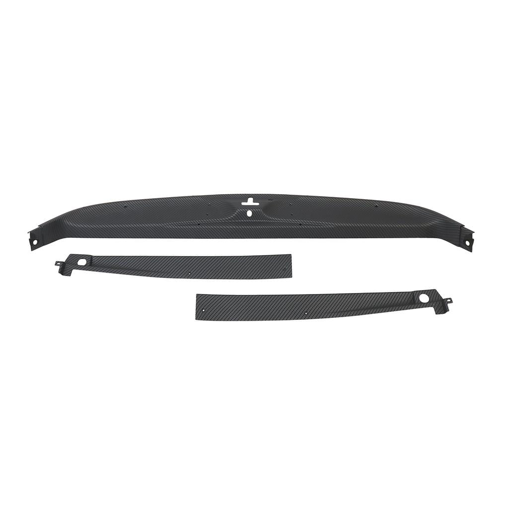 C4 1984-1996 Corvette Hydro Carbon Fiber Rear Deck Trim - 3 Piece Set - Matte Finish