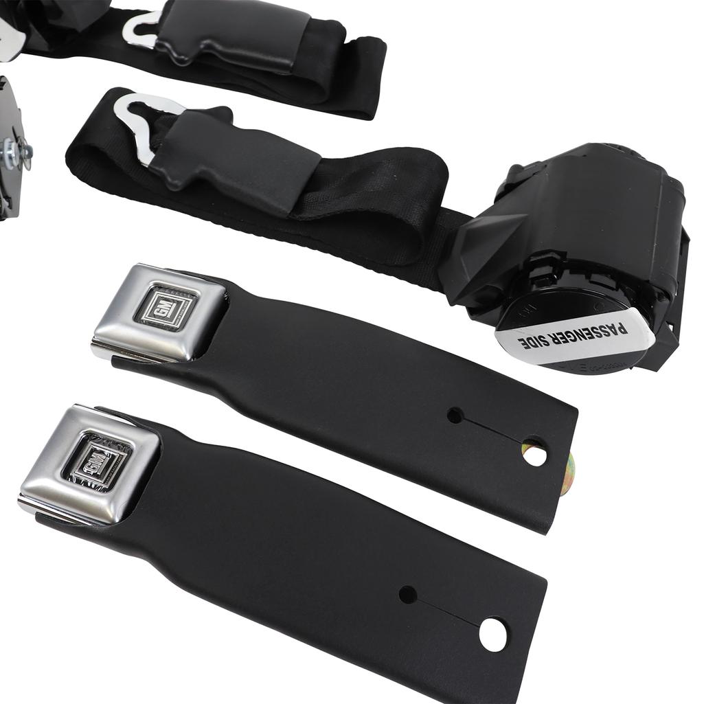 C3 1972-1973 Corvette Seat Belts, Lap & Shoulder - Black
