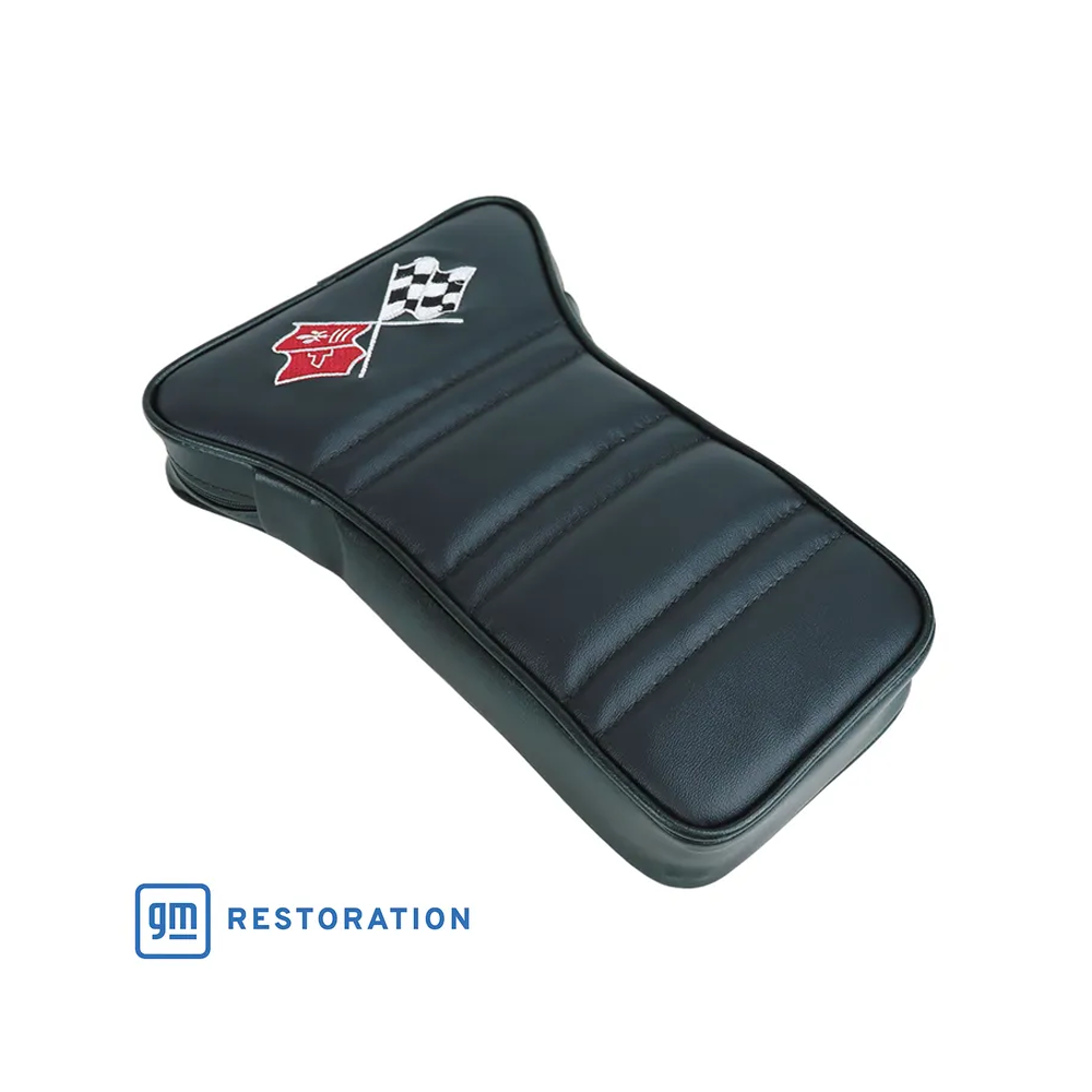 C3 1977 Corvette Center Armrest With Embroidered C3 Cross Flags
