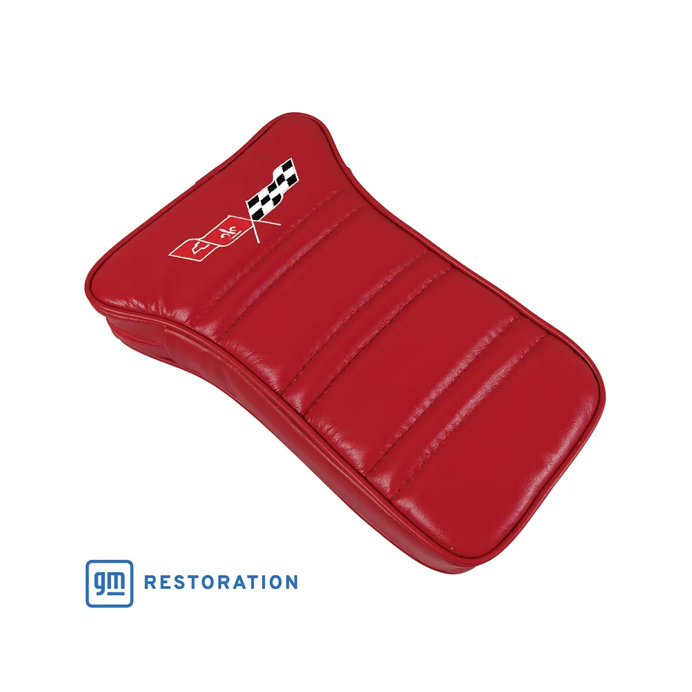 C3 1977 Corvette Center Armrest With Embroidered C3 Cross Flags