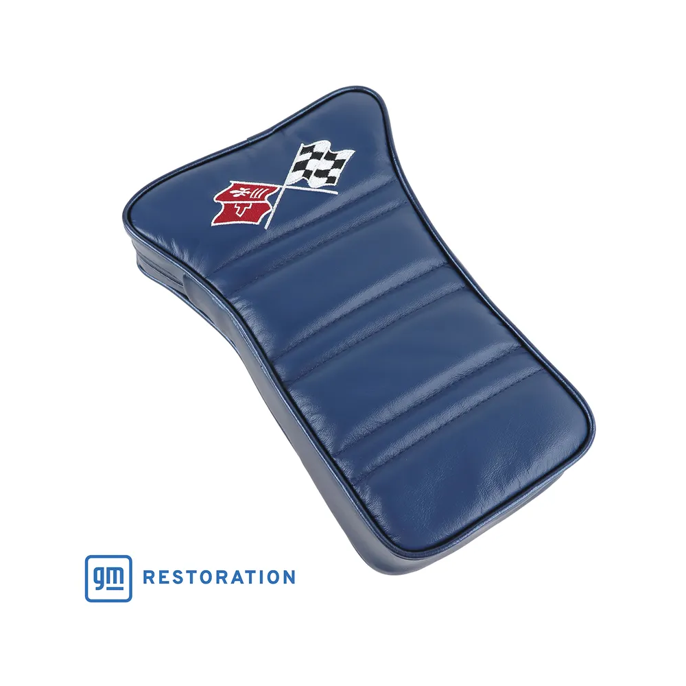 C3 1968 Corvette Center Armrest With Embroidered C3 Cross Flags